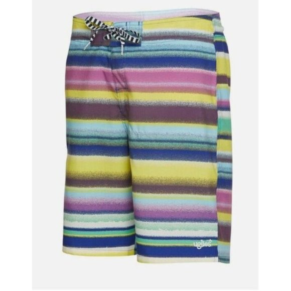 Uglies Board Short Mens M On The Horizon 9 Inch Cargo Pocket Swim 5036 - Picture 9 of 11